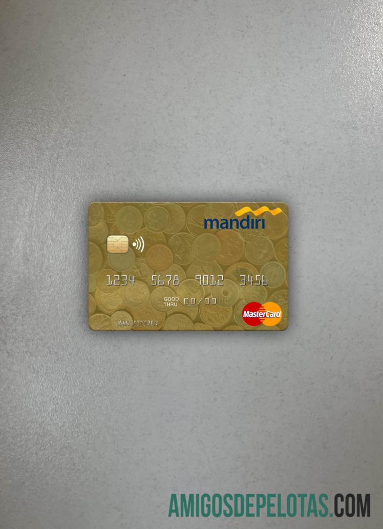 Banco da Indonésia Mandiri Mastercard Photolook Front exemplo real